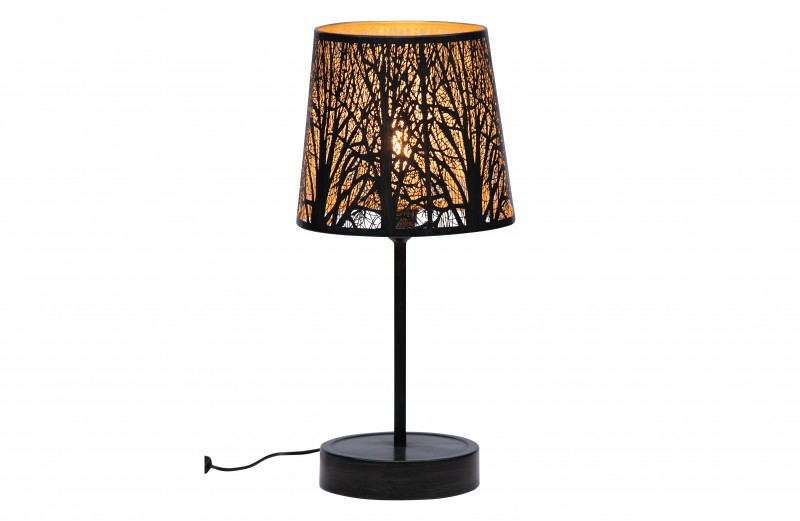 TABLE LAMP FORREST BLACK GOLD     - TABLE LAMPS